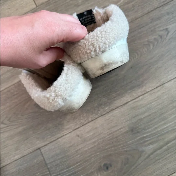 GOLDEN GOOSE Super Star Sabot Leather Glitter Shearling Lined Slip-On Sneaker - Picture 10 of 16